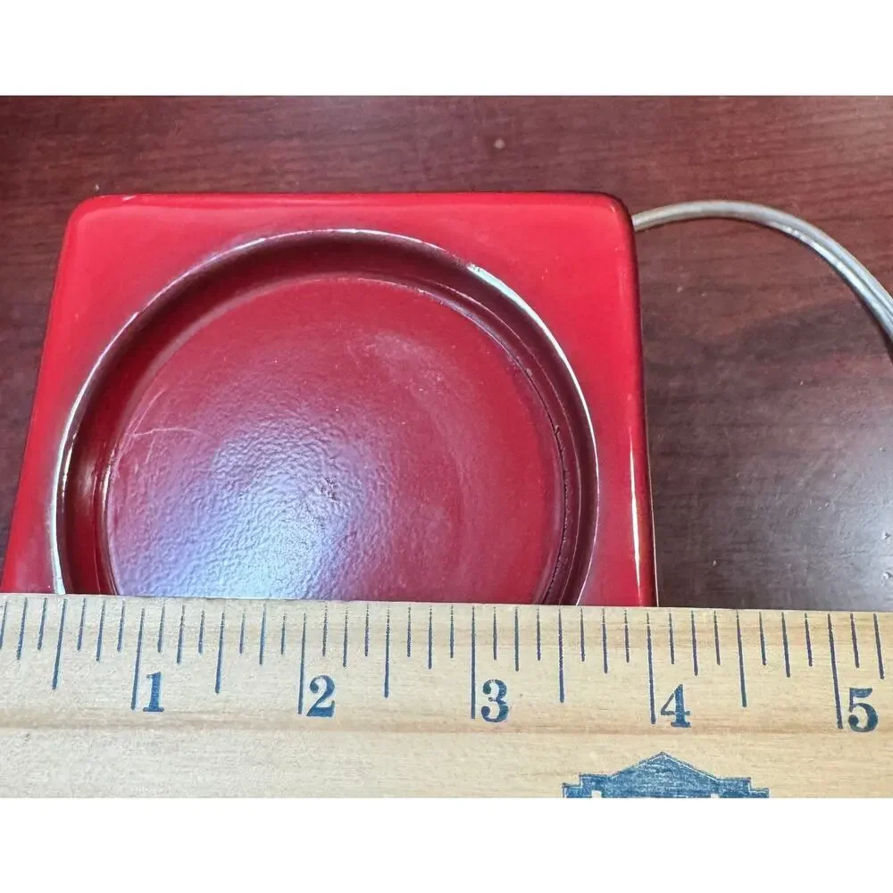 Gold Canyon Red Footed Pedestal Candle Wax Pod Electric Warmer with Timer